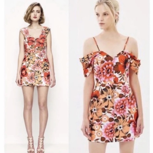 Alice McCall Ready Steady Go Mini Dress Size 0 XS Floral Print Pockets. - Picture 1 of 6